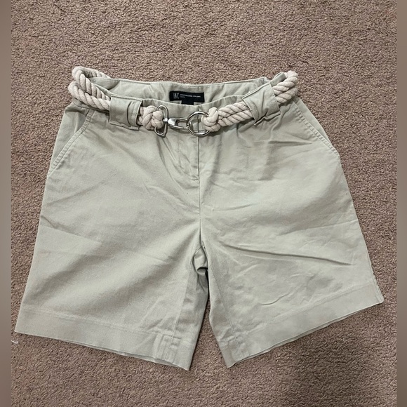 INC Nautical inspired Bermuda shorts with rope belt size 4P - Picture 1 of 5